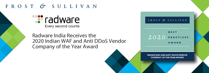 Radware Commended by Frost & Sullivan for Its Diverse Portfolio of WAF and Anti-DDoS Solutions for the Indian Market