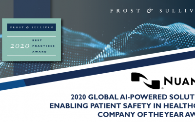 Nuance Awarded Frost & Sullivan’s 2020 Global Company of the Year Award for Leading the Conversational AI Market